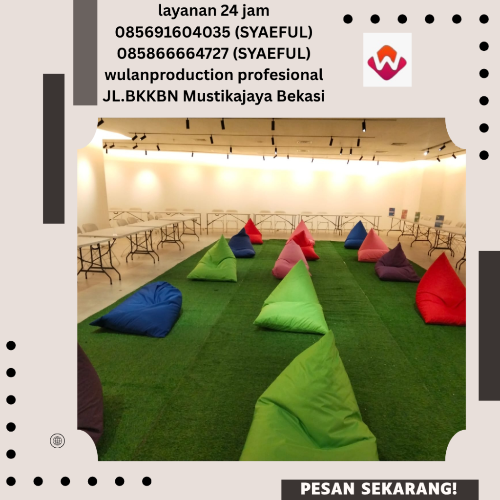 Jasa Sewa Bean Bag Lancip Warna Warni Jakarta Selatan