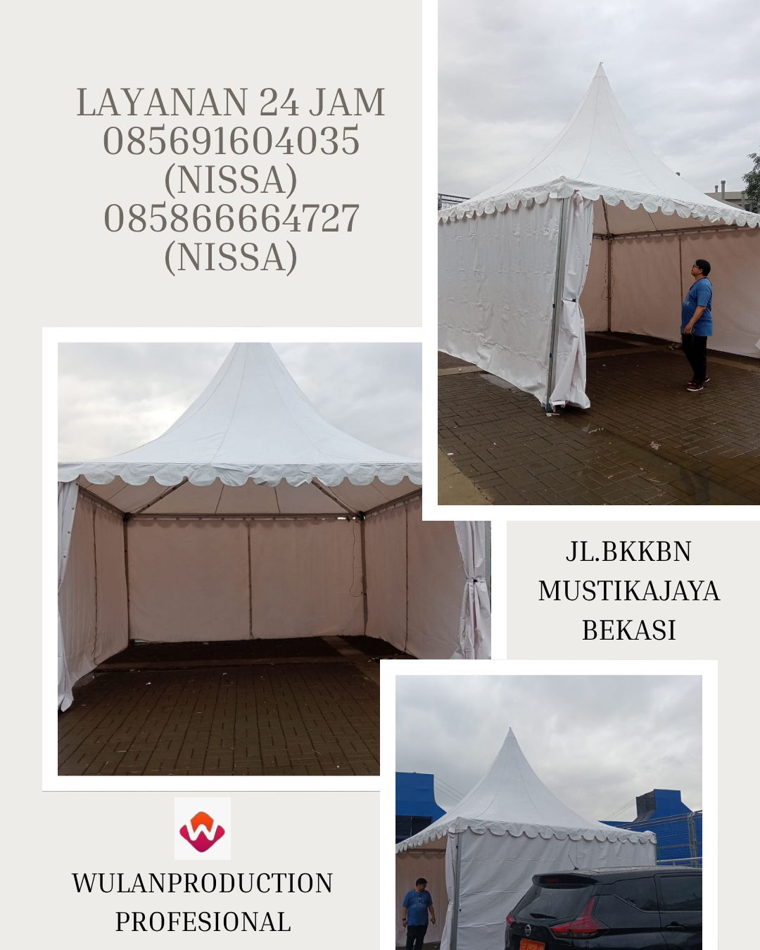 Rental Bazzar Tent Putih Size 2x2 Meter Jakarta