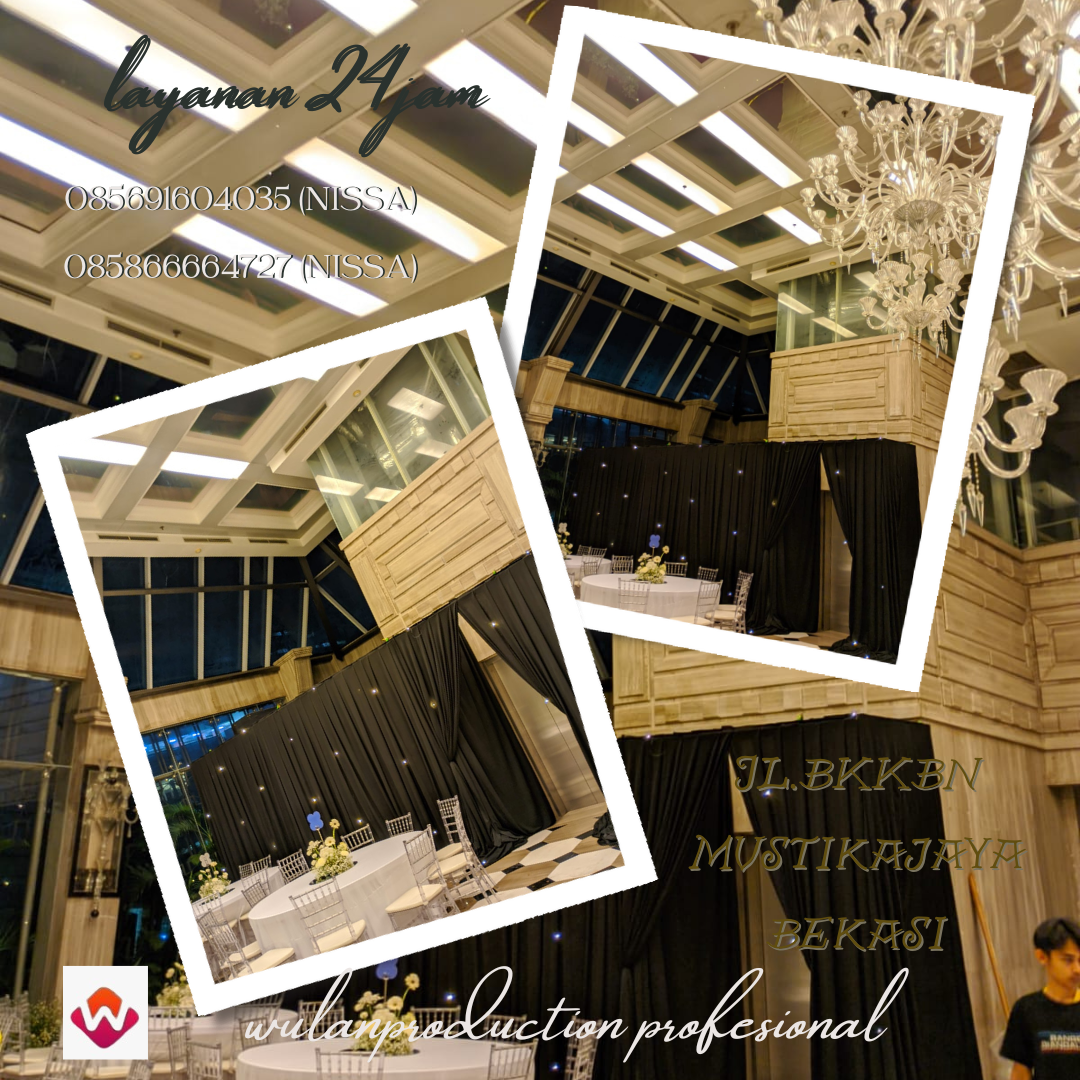 Rental Black Curtain Event Hotel Azalia Teluk Betung Jakarta
