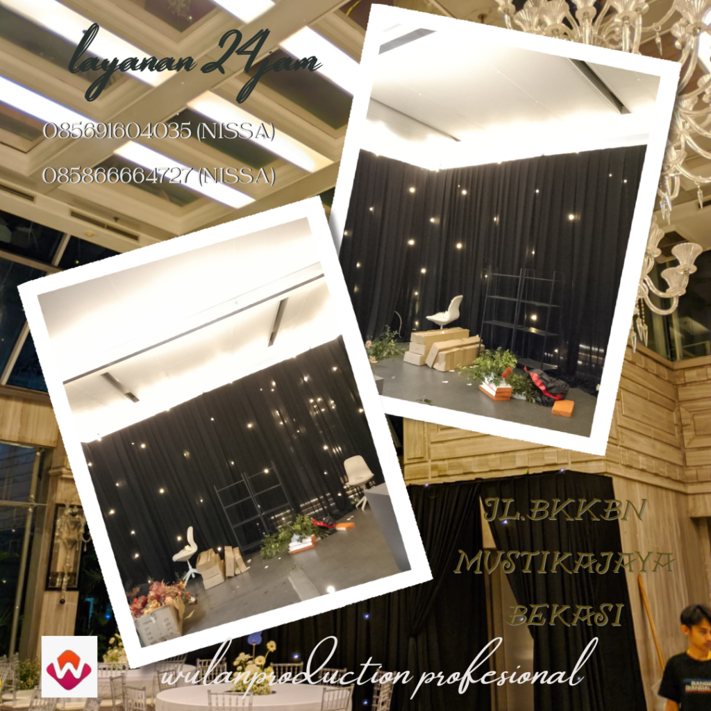 Rental Black Curtain Event Hotel Azalia Teluk Betung Jakarta