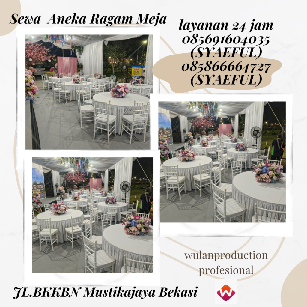 Rental Meja IBM,Round Table Dan Meja Kotak Jakarta