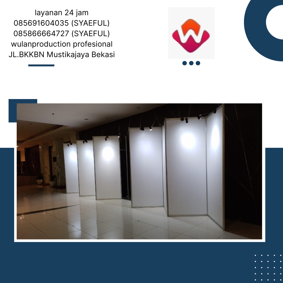 Rental Partisi R8 Putih Dan Lampu Poster di Jakarta