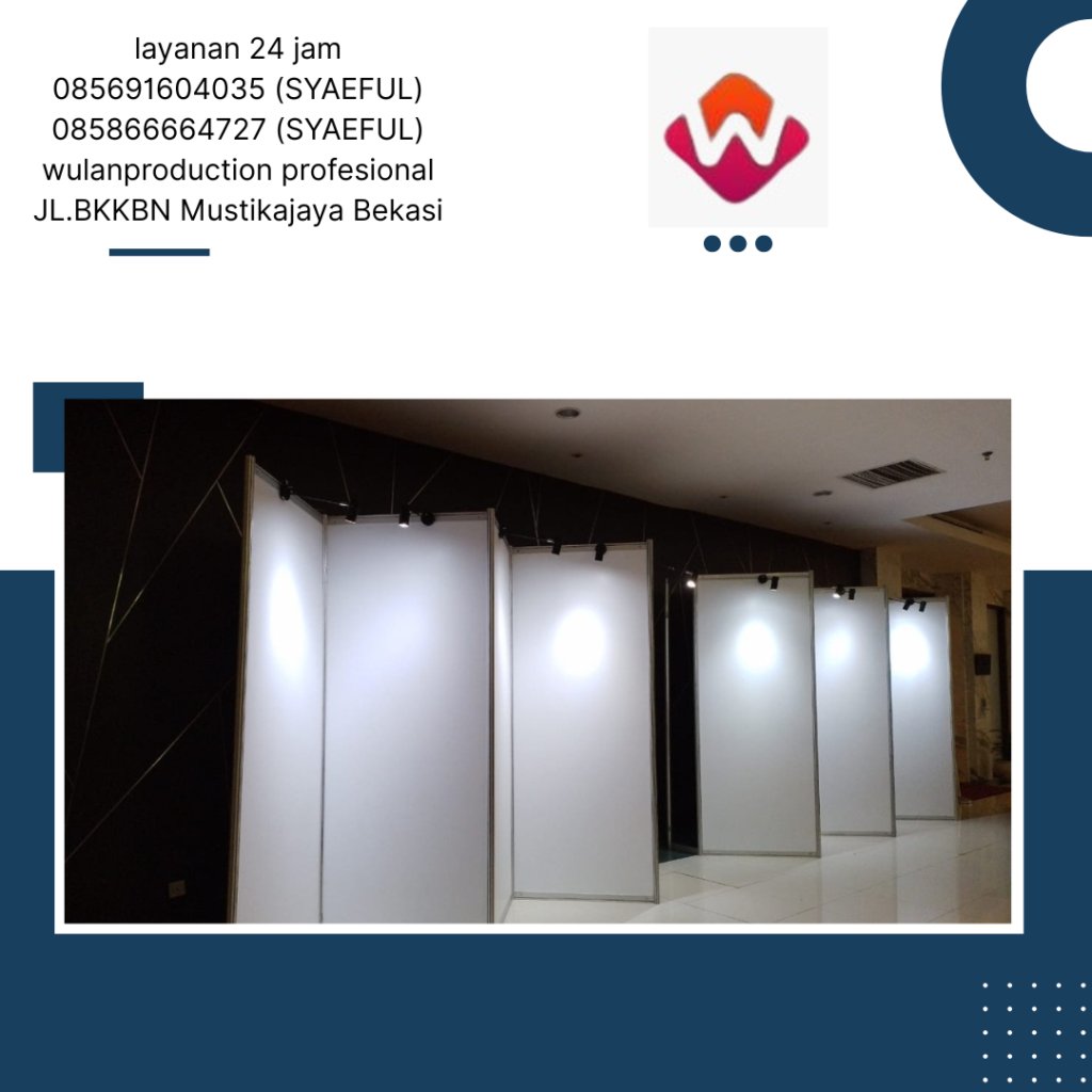 Rental Partisi R8 Putih Dan Lampu Poster di Jakarta