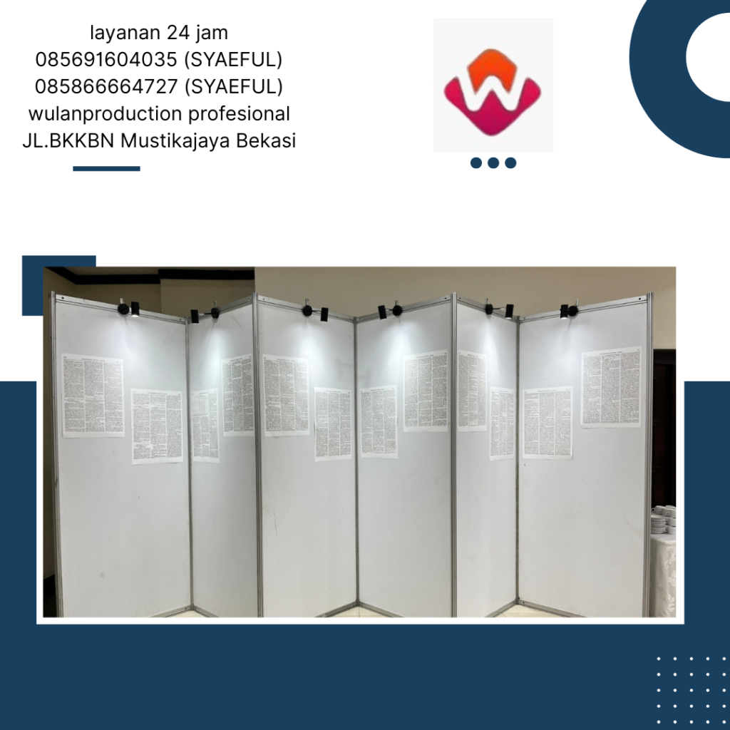 Rental Partisi R8 Putih Dan Lampu Poster di Jakarta