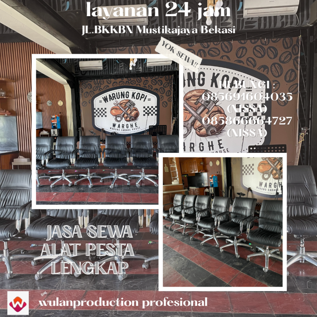 Sewa Kursi Direktur Hitam Event Warung Kopi Ciawi Bogor
