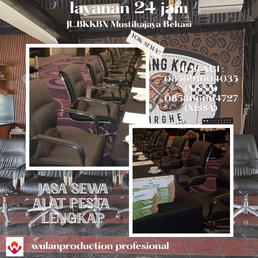 Sewa Kursi Direktur Hitam Event Warung Kopi Ciawi Bogor