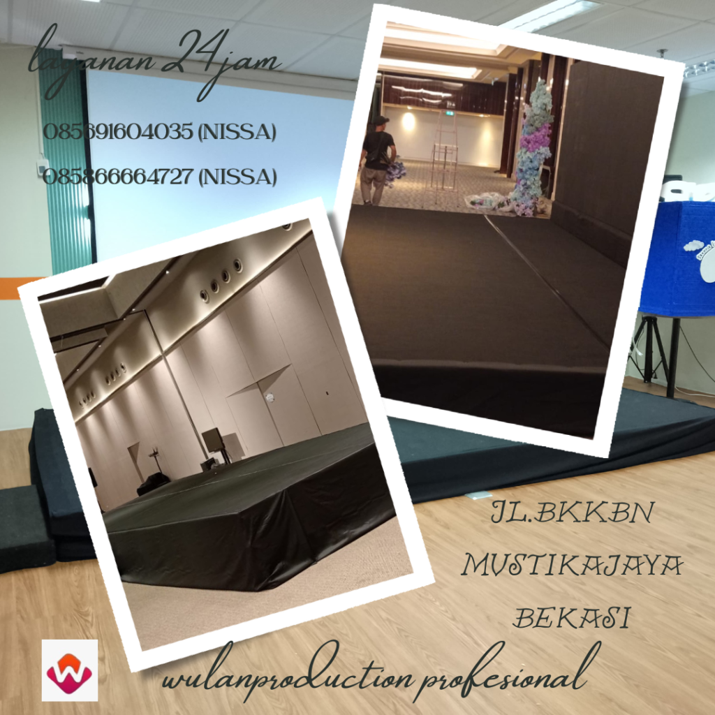 Sewa Panggung Atau Stage Cover Karpet Hitam Jakarta