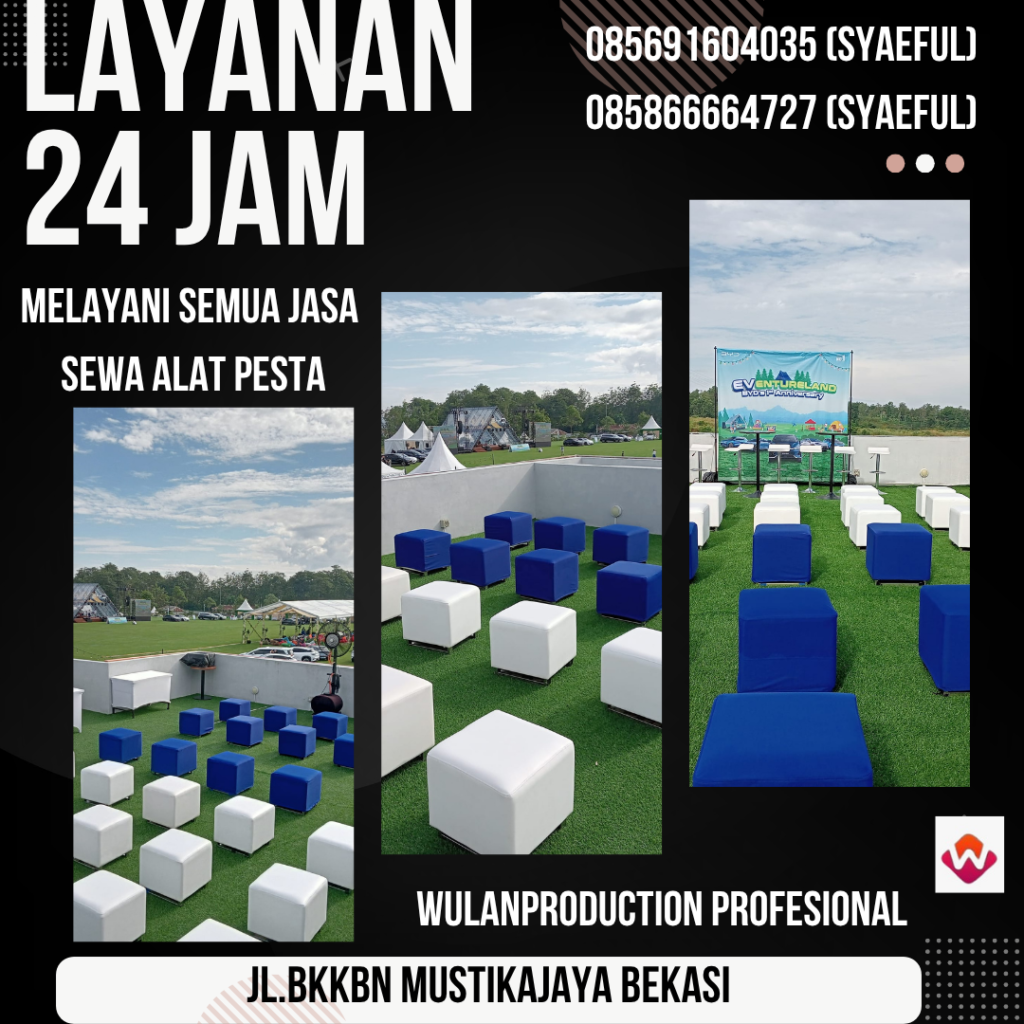 Sewa Tenda Transparan, Kursi puff Dan Beanbag Area Bekasi