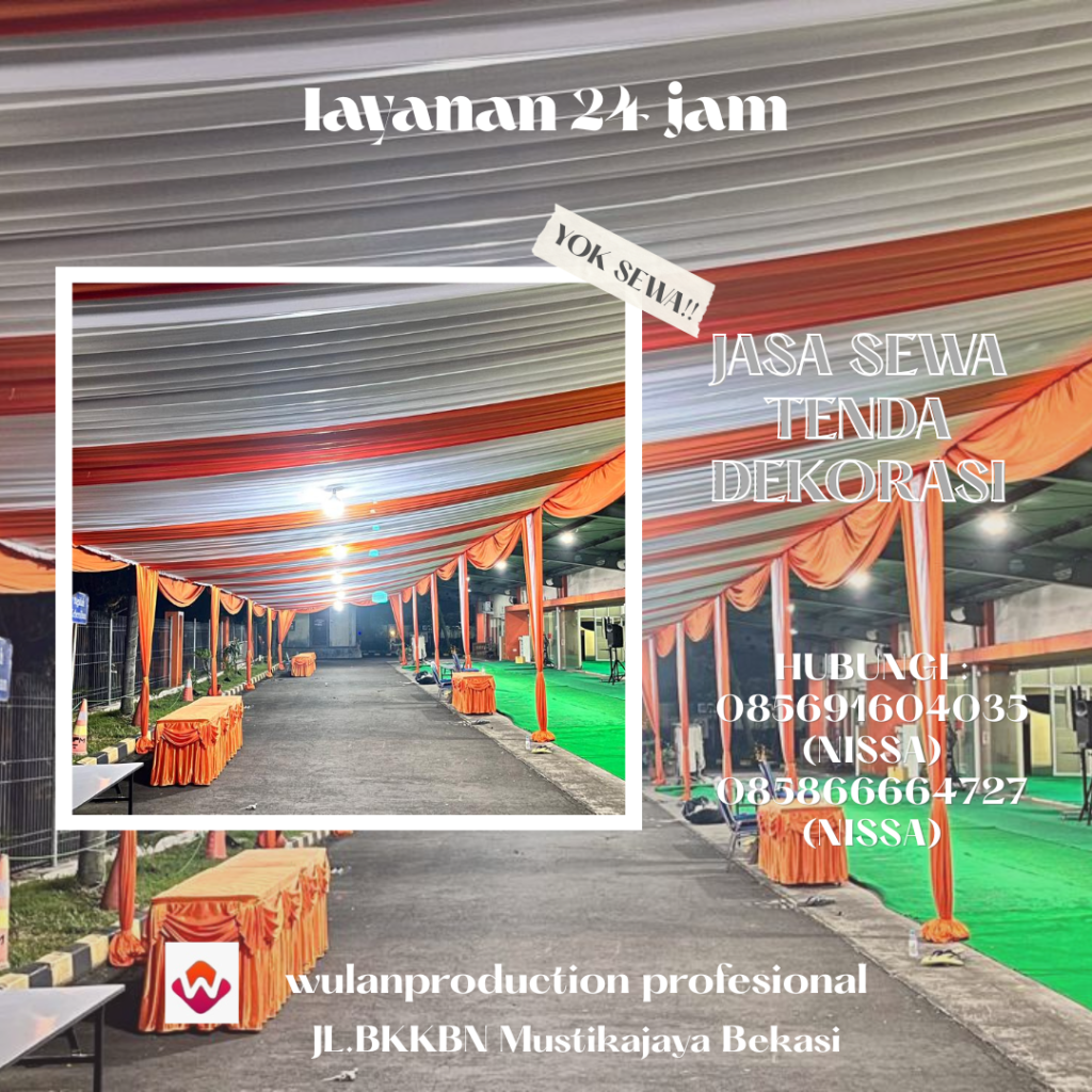 Layanan Sewa Tenda Dekorasi Kain Rempel Atau Serut Jakarta