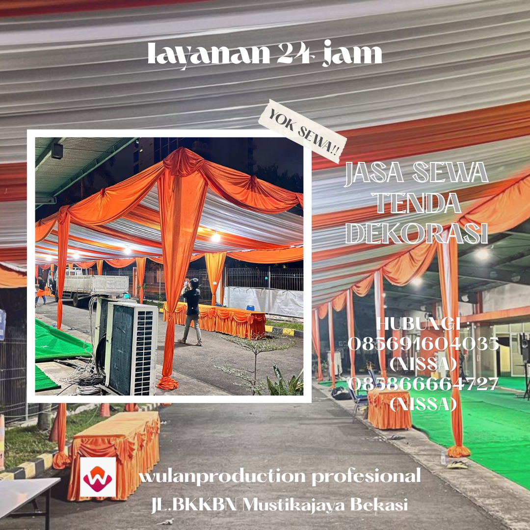 Layanan Sewa Tenda Dekorasi Kain Rempel Atau Serut Jakarta