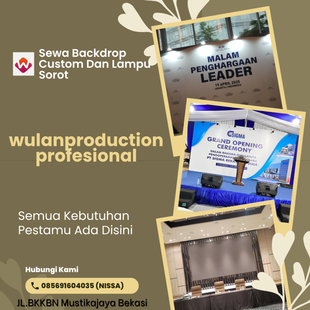 Pusat Sewa Backdrop Custom Dan Lampu Sorot Jakarta