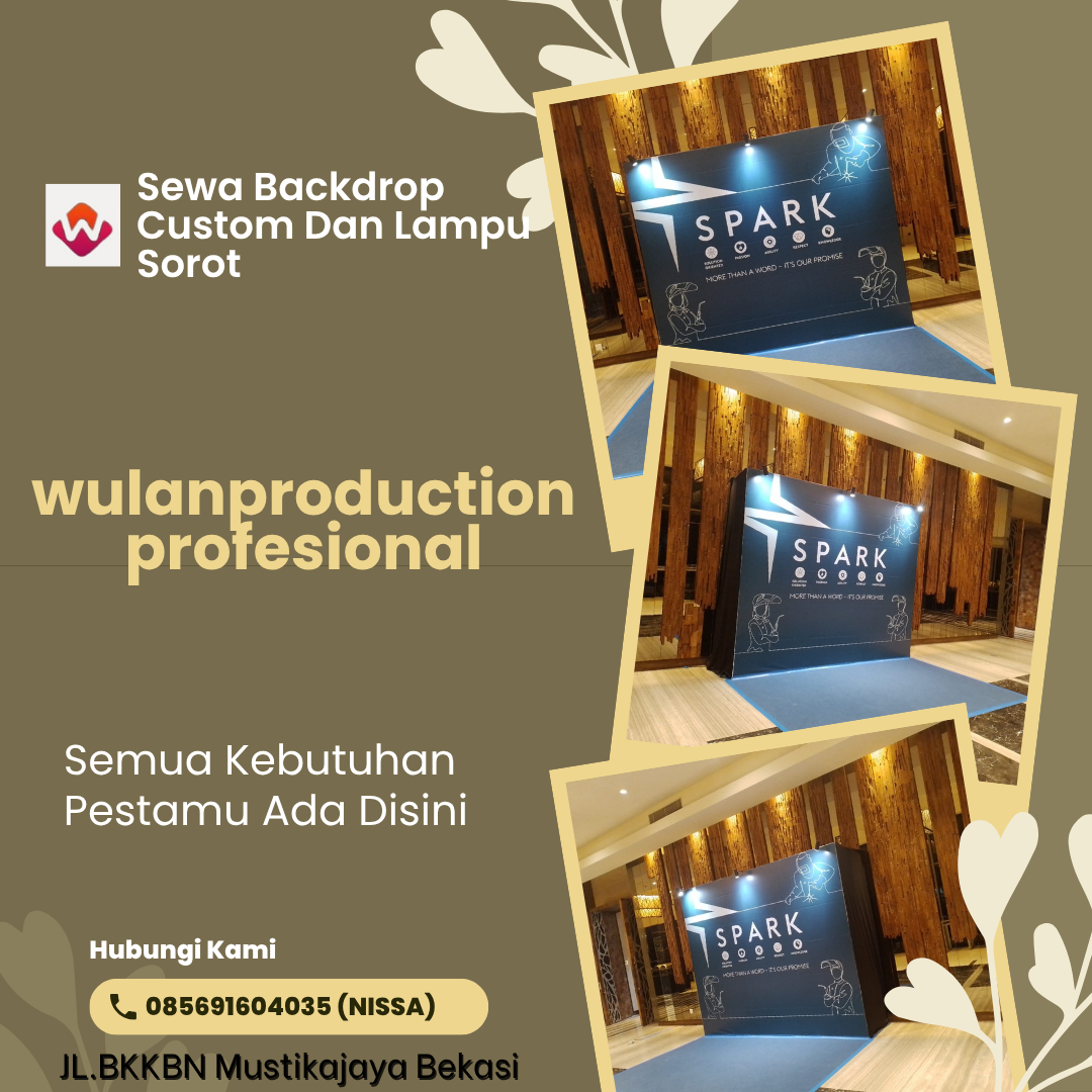 Pusat Sewa Backdrop Custom Dan Lampu Sorot Jakarta