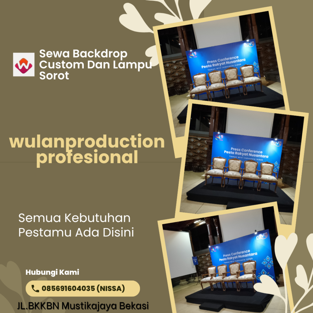 Pusat Sewa Backdrop Custom Dan Lampu Sorot Jakarta