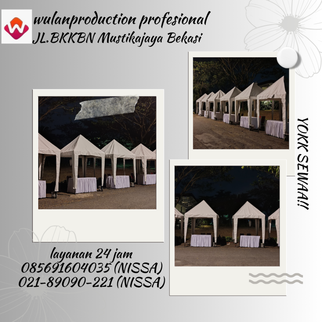 Pusat Sewa Tenda Bekasi Sedia Tenda Bazar, Kerucut, Roder Dan Hanggar