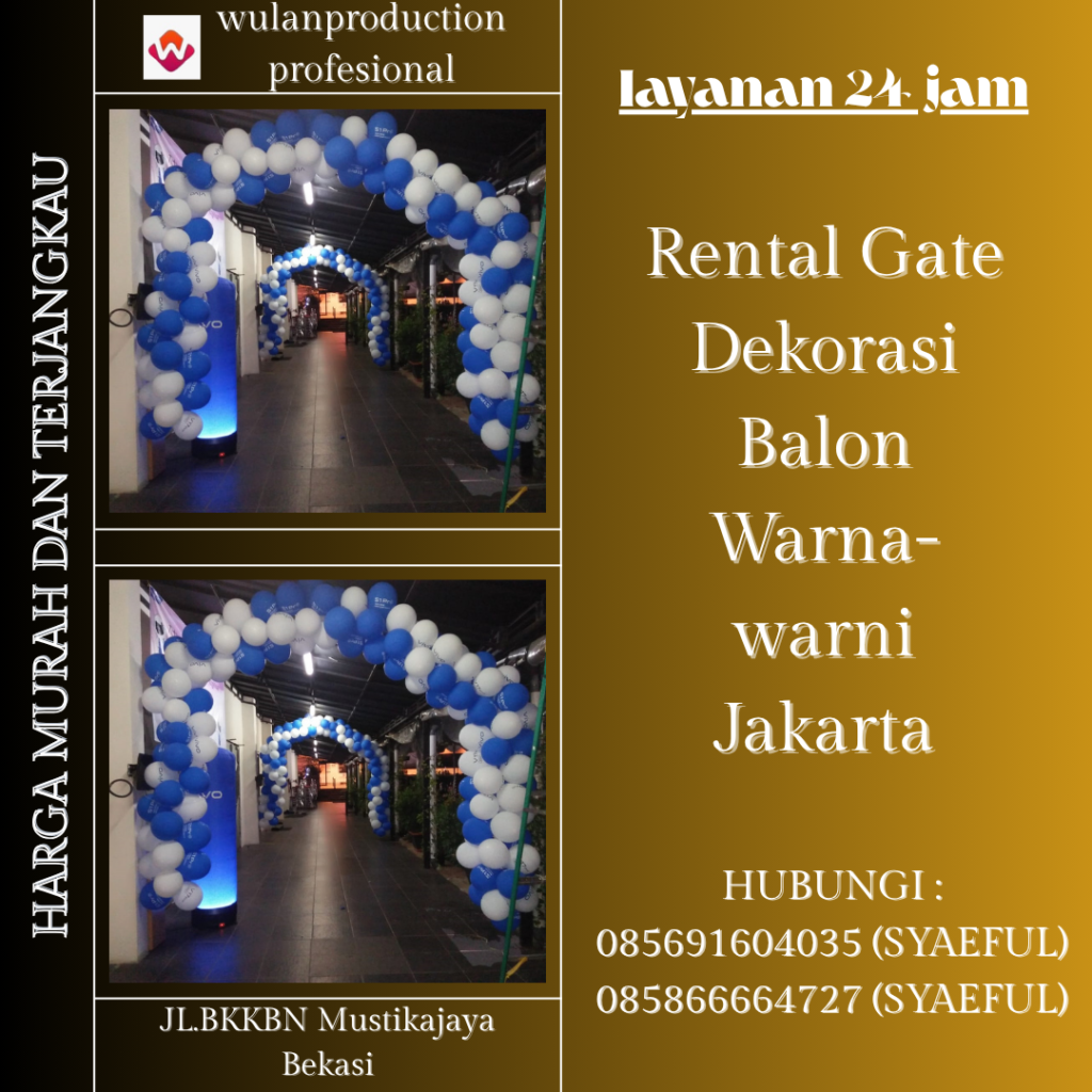 Rental Gate Dekorasi Balon Warna-warni Jakarta