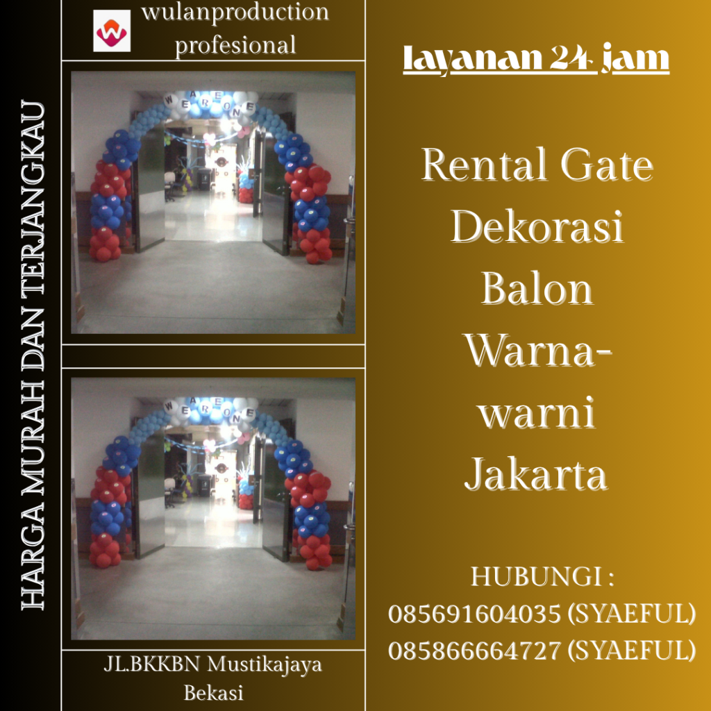 Rental Gate Dekorasi Balon Warna-warni Jakarta