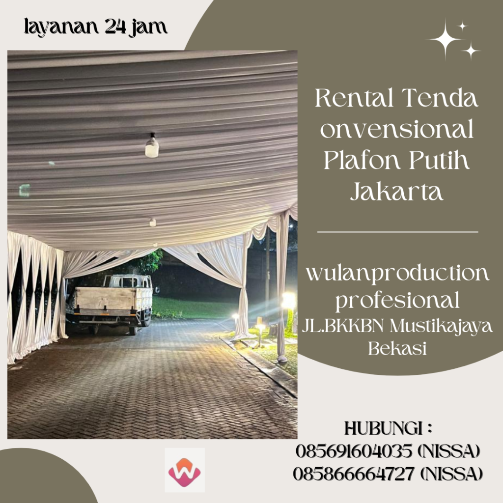 Rental Tenda Konvensional Plafon Putih Jakarta