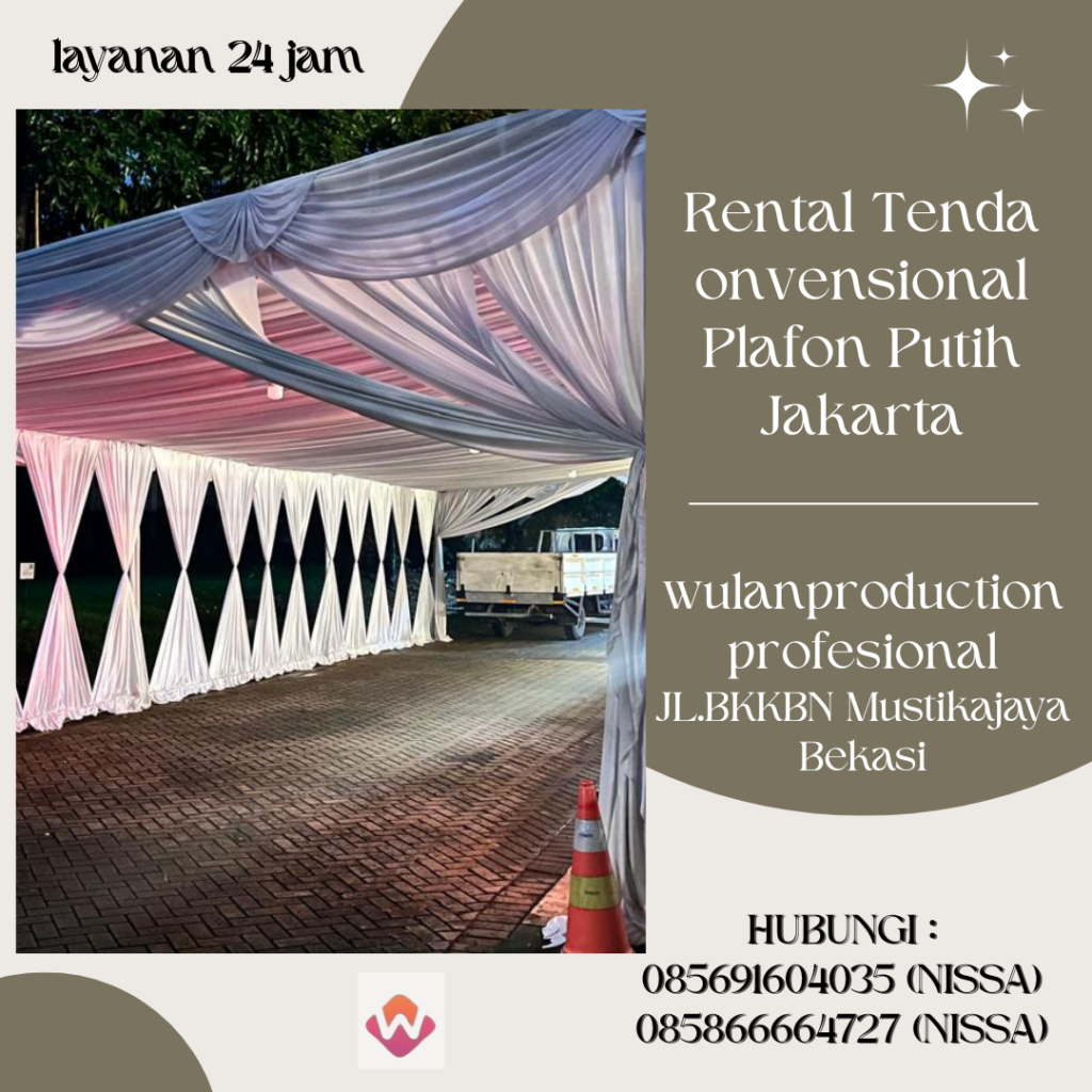 Rental Tenda Konvensional Plafon Putih Jakarta