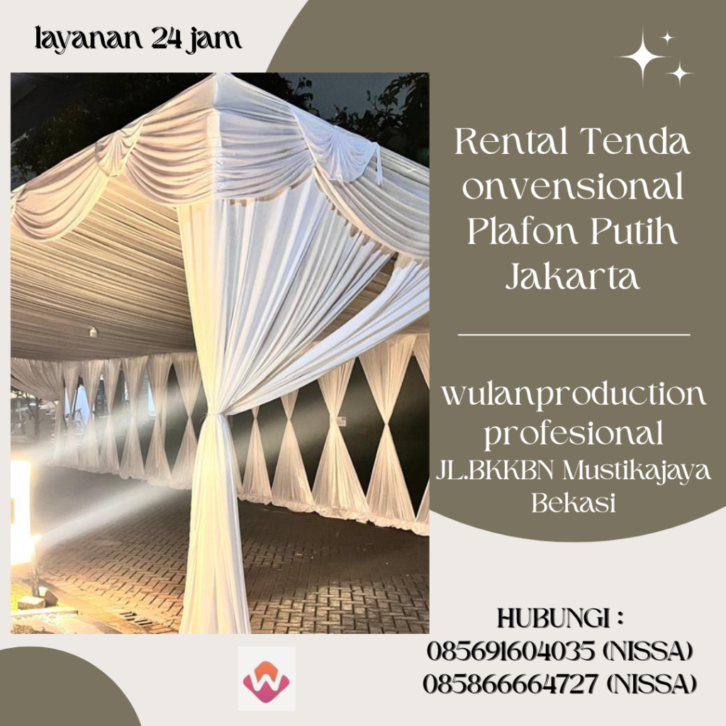 Rental Tenda Konvensional Plafon Putih Jakarta