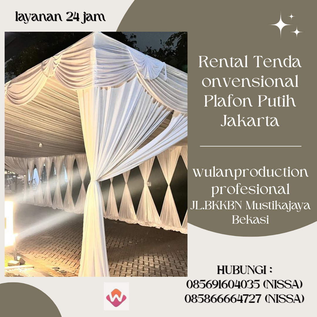 Rental Tenda Konvensional Plafon Putih Jakarta