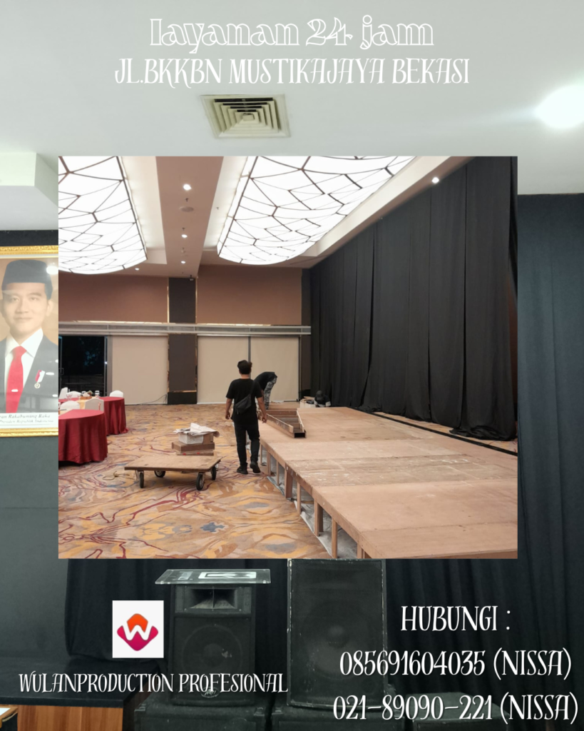 Rental Tirai Hitam Penutup Dinding Dan Penyekat Ruang Jakarta