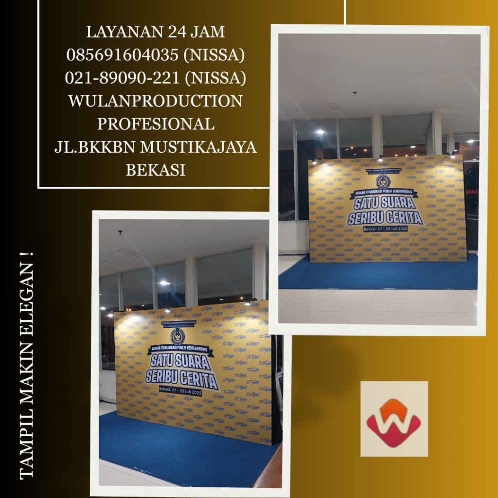 Sewa Backdrop Plus Printing flexy Jakarta
