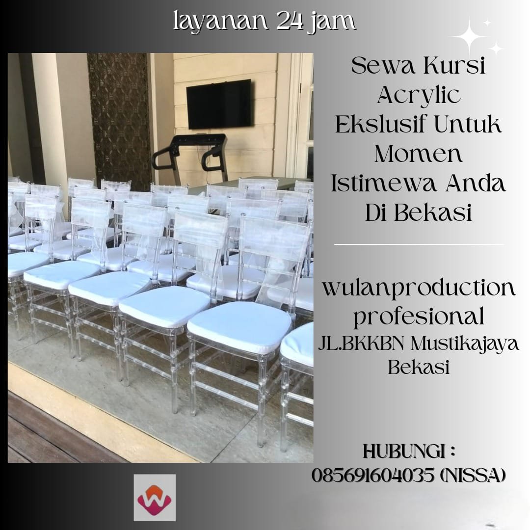 Sewa Kursi Acrylic Ekslusif Untuk Momen Istimewa Anda Di Bekasi