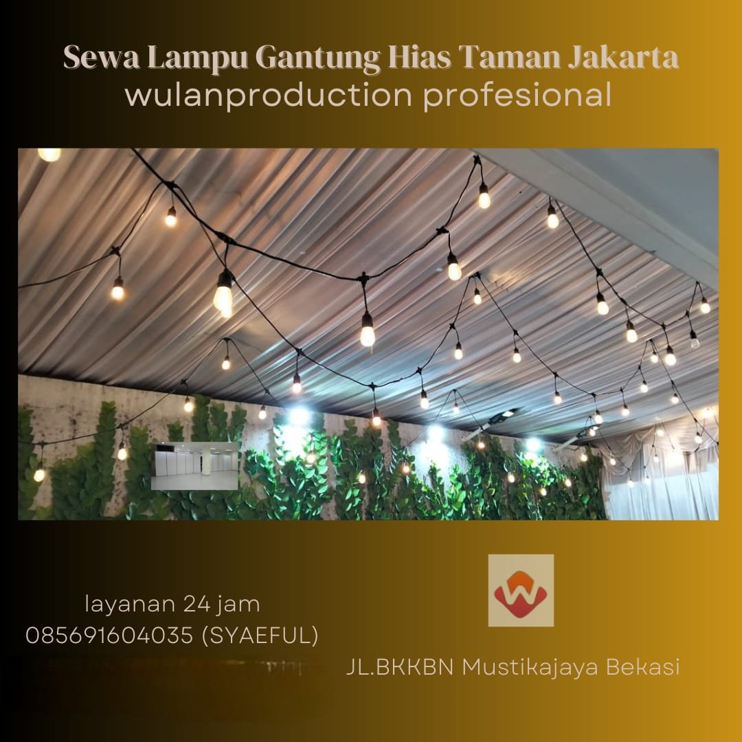 Sewa Lampu Gantung Hias Taman Jakarta