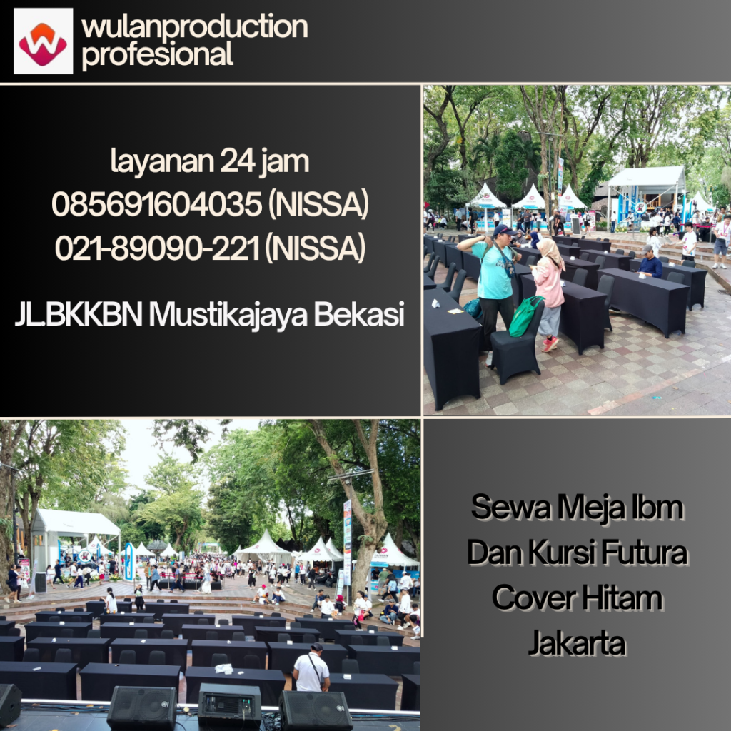 Sewa Meja Ibm Dan Kursi Futura Cover Hitam Jakarta
