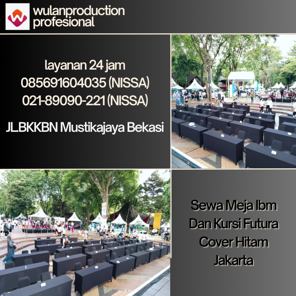 Sewa Meja Ibm Dan Kursi Futura Cover Hitam Jakarta
