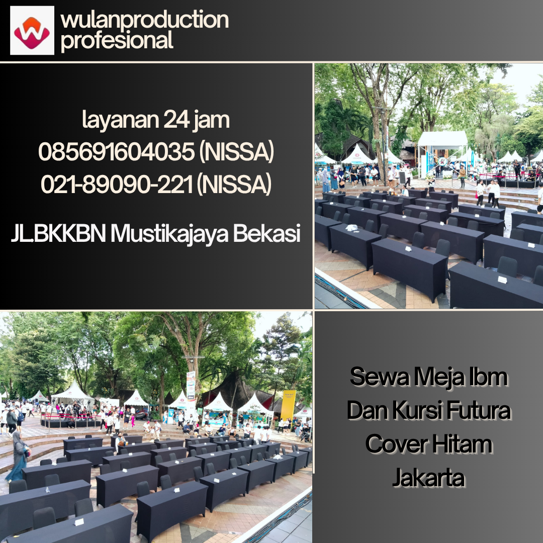 Sewa Meja Ibm Dan Kursi Futura Cover Hitam Jakarta