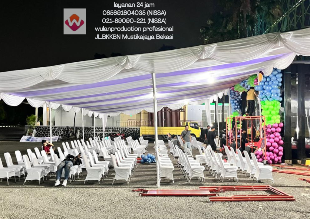 Sewa Tenda Dekor ain Serut Putih Bekasi
