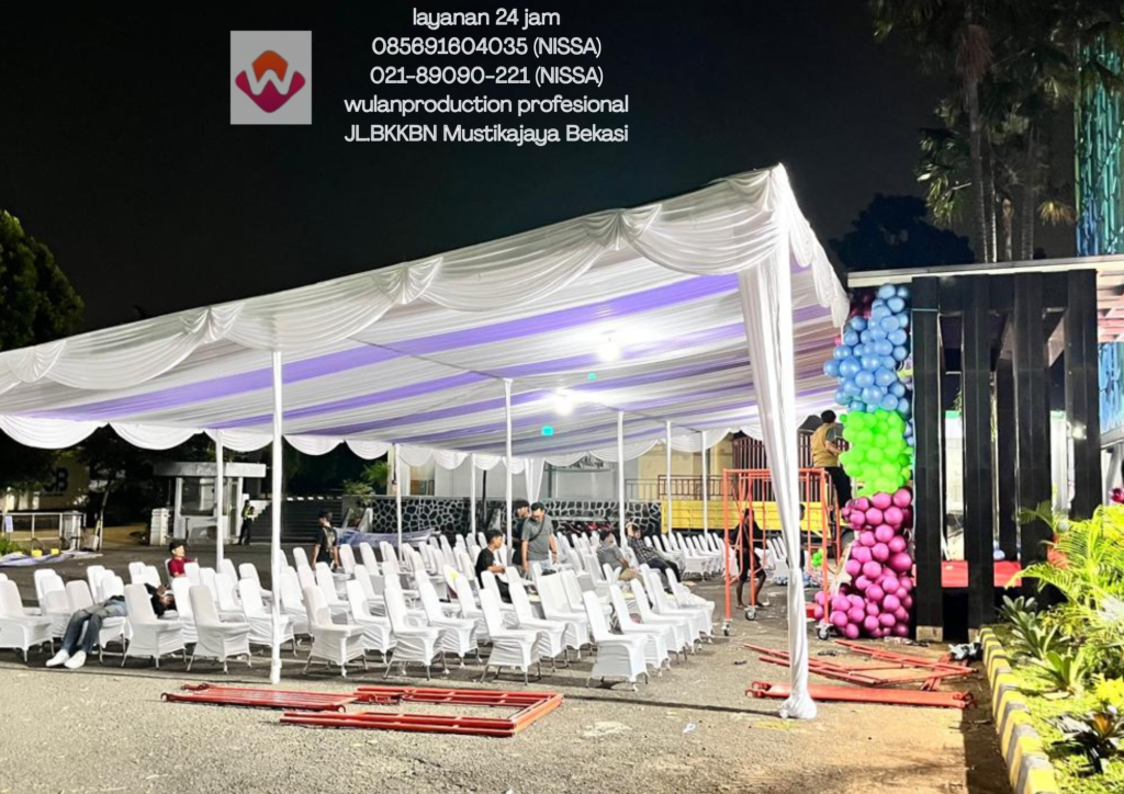Sewa Tenda Dekor ain Serut Putih Bekasi