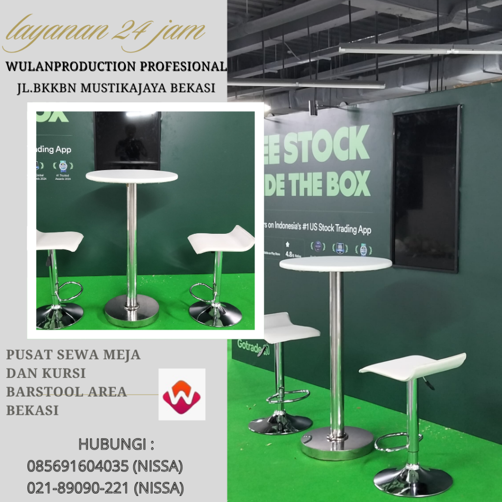 Pusat Sewa Meja Dan Kursi Barstool Area Bekasi