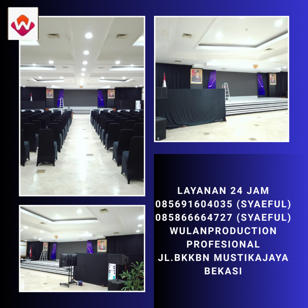 Rental Backdrop Mirror Dan Black Curtain Jakarta