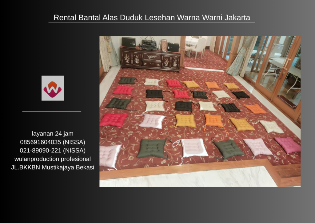 Rental Bantal Alas Duduk Lesehan Warna Warni Jakarta