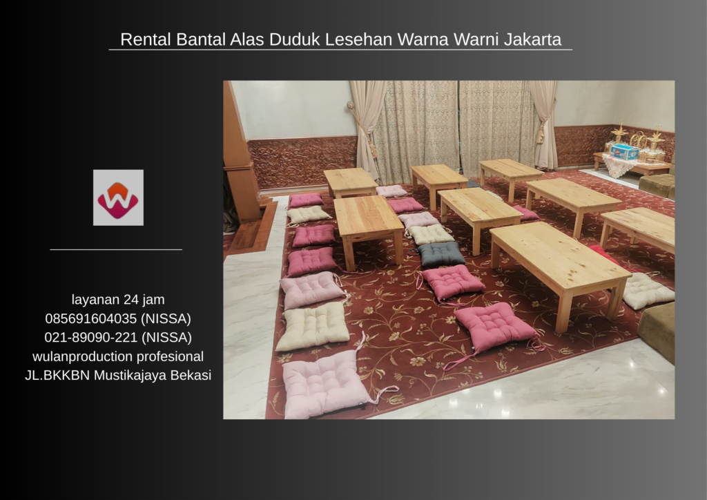 Rental Bantal Alas Duduk Lesehan Warna Warni Jakarta