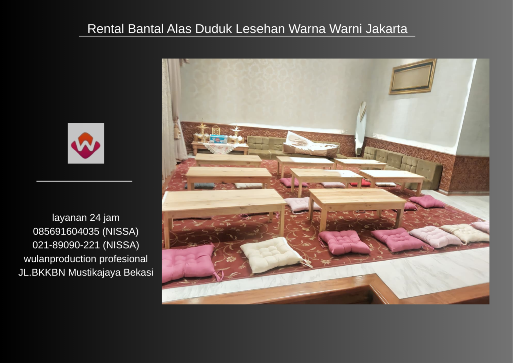 Rental Bantal Alas Duduk Lesehan Warna Warni Jakarta