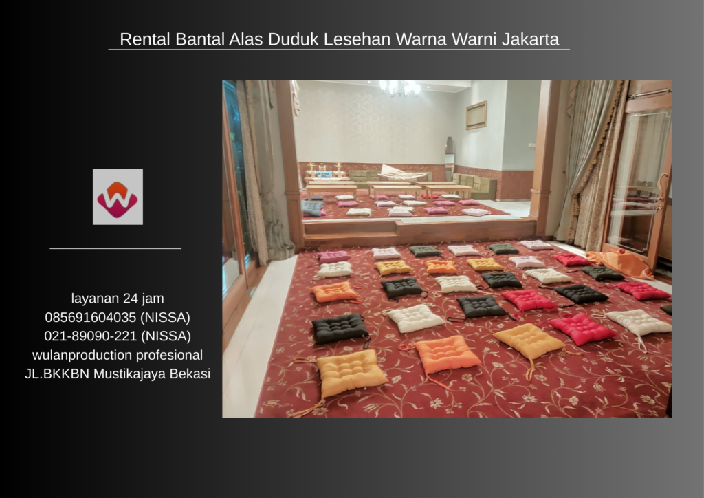 Rental Bantal Alas Duduk Lesehan Warna Warni Jakarta