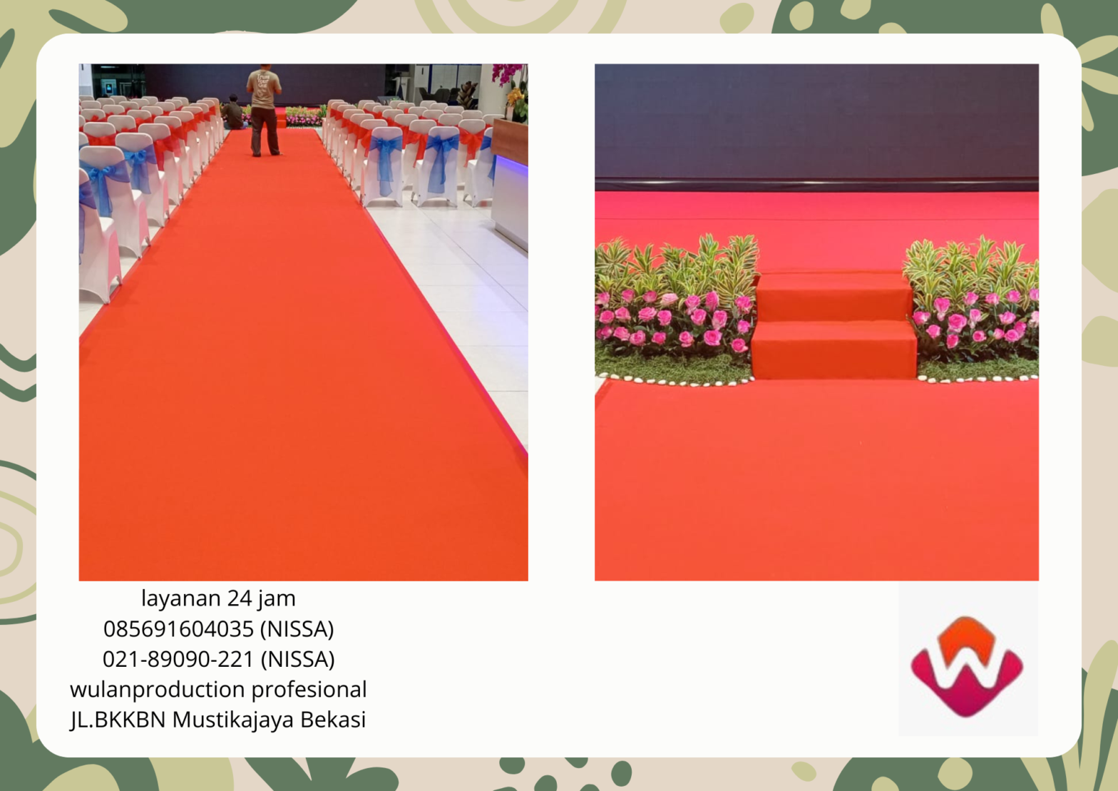 Rental Karpet Merah Event Gedung Serbaguna Mustikajaya Bekasi