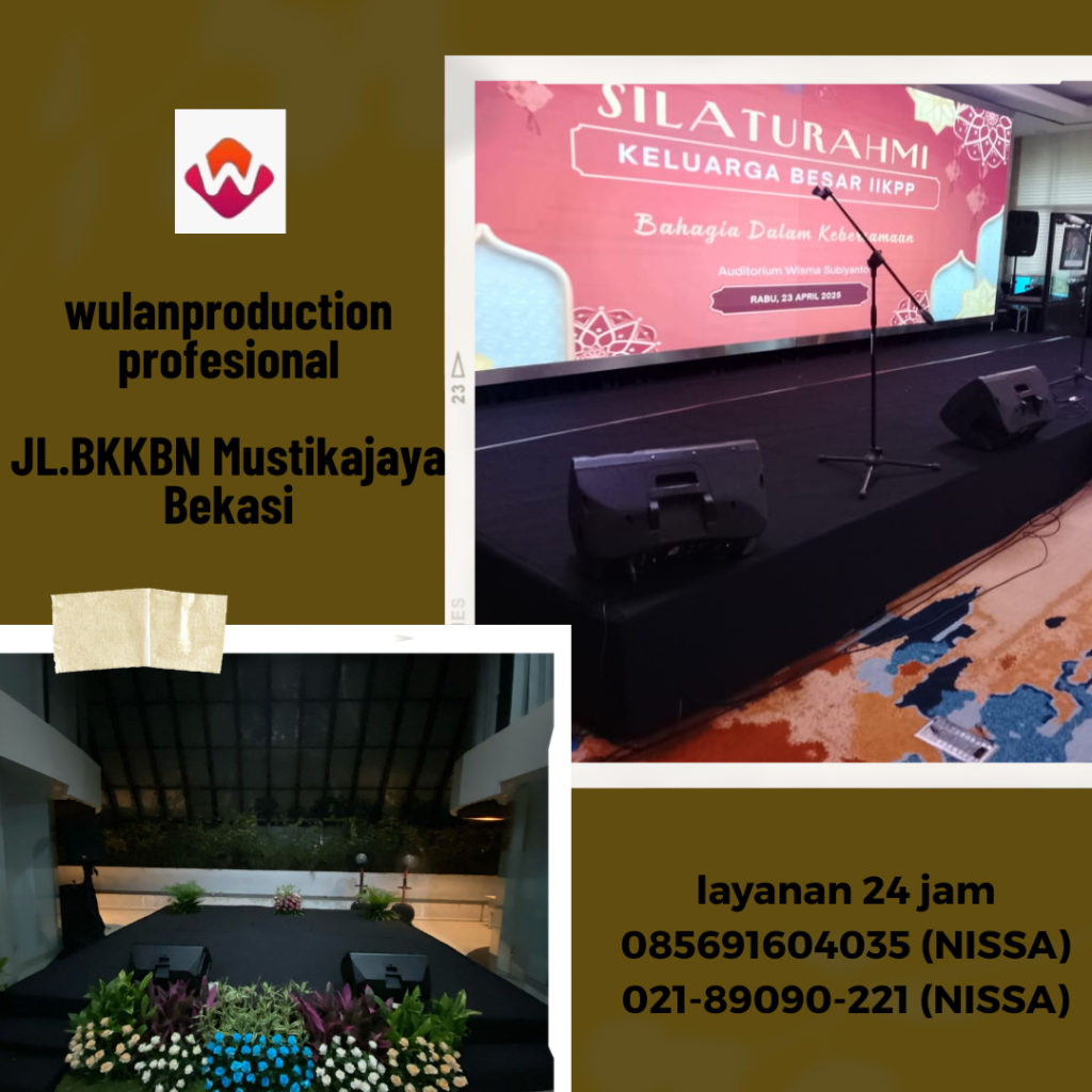 Rental Panggung VIP Outdoor Cover Karpet Dan Rumbai Hitam Jakarta