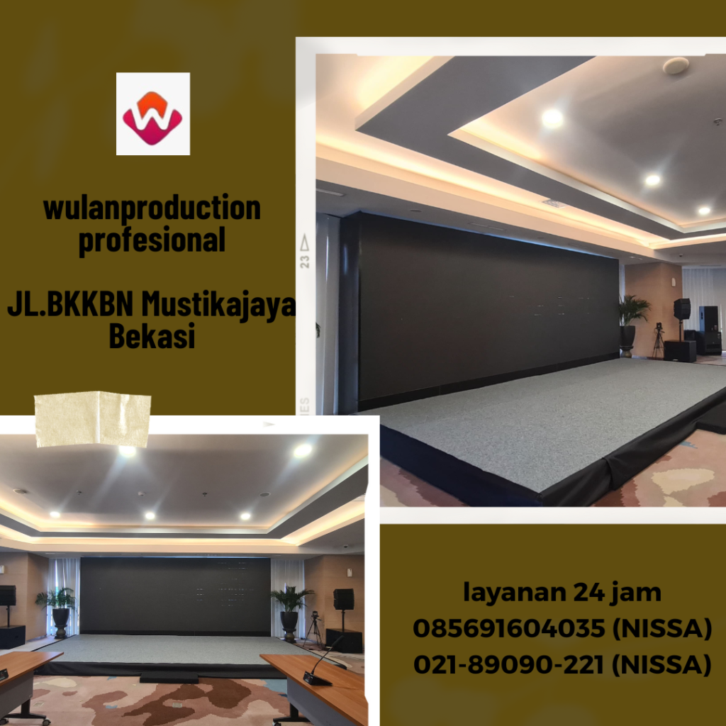 Rental Panggung VIP Outdoor Cover Karpet Dan Rumbai Hitam Jakarta