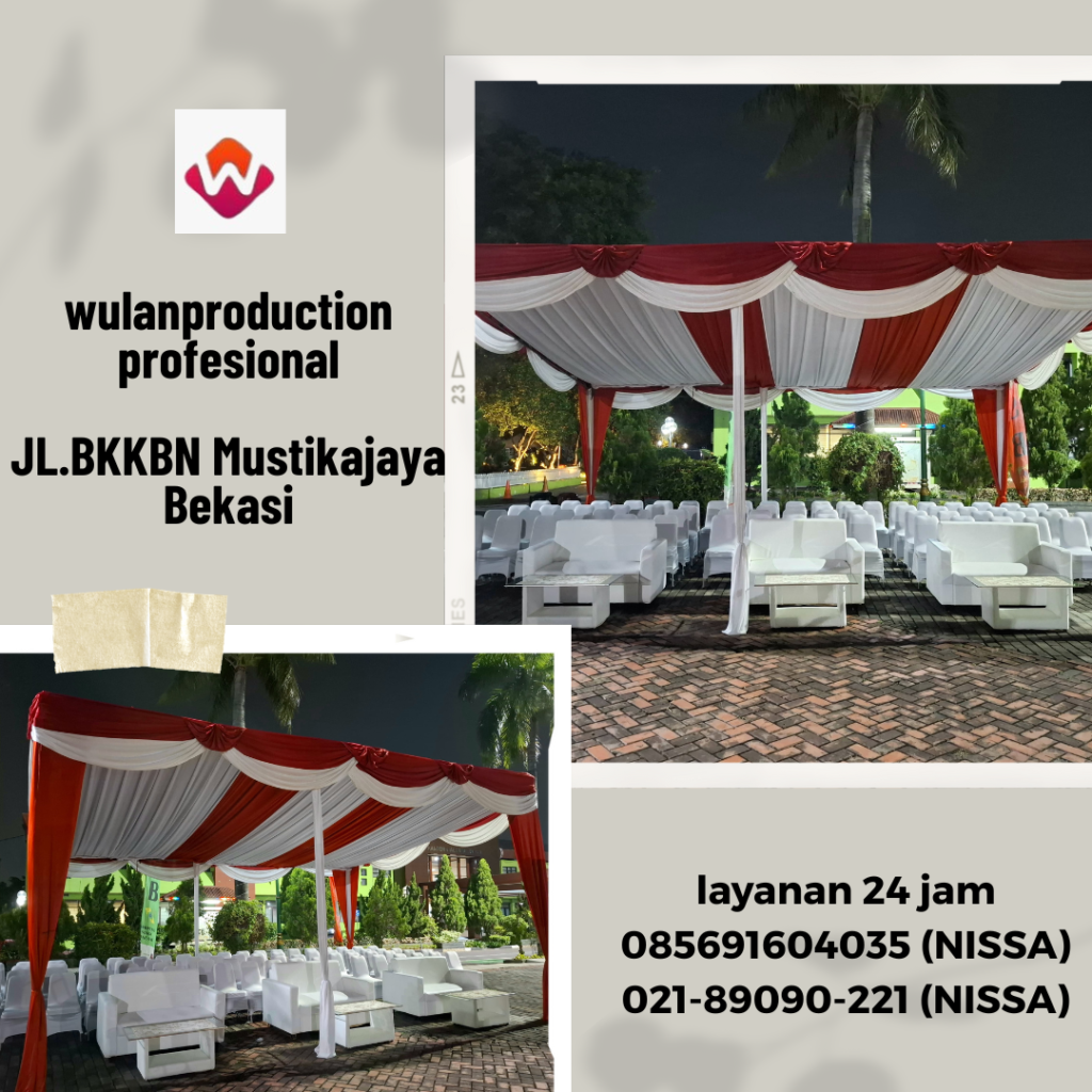 Rental Tenda Dekorasi Kain Merah Putih Di Bekasi