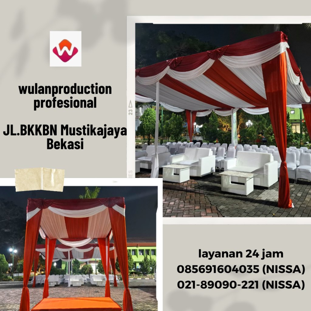 Rental Tenda Dekorasi Kain Merah Putih Di Bekasi