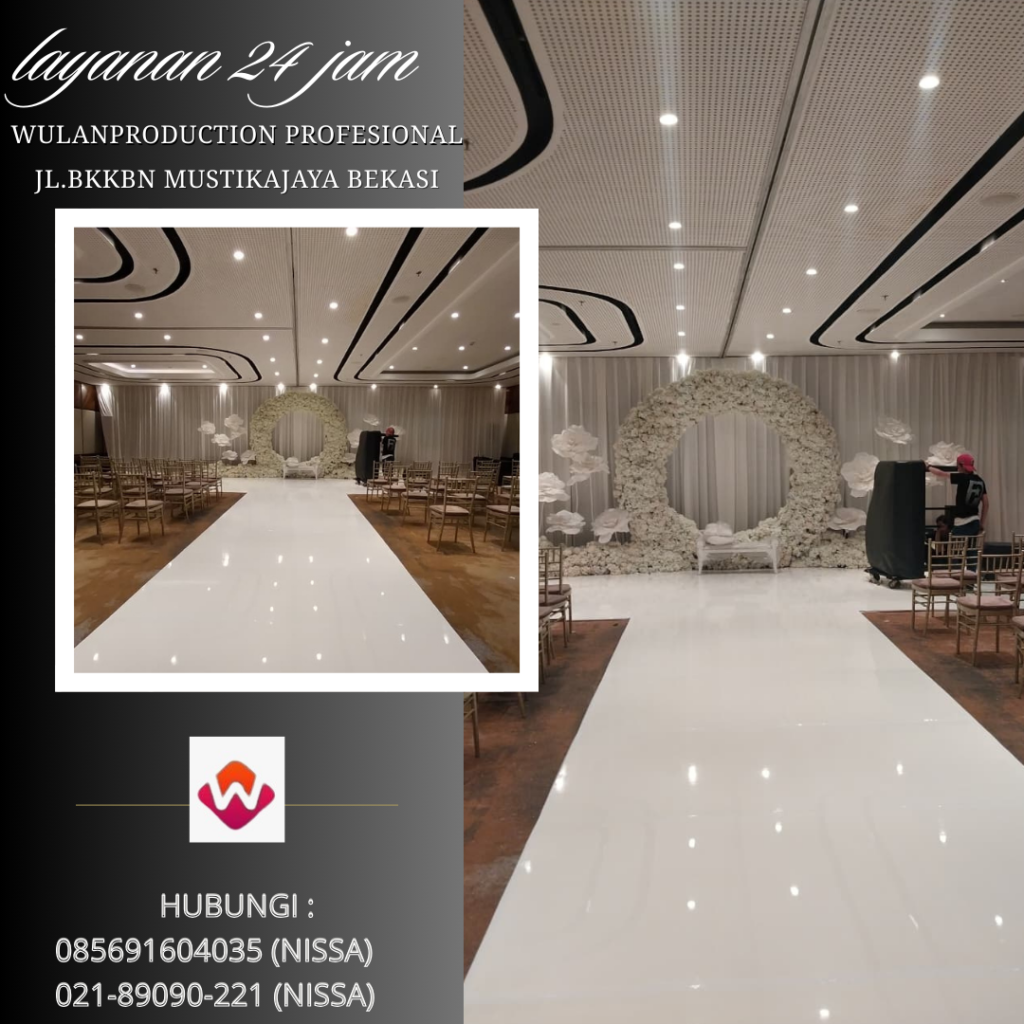Sewa Flooring Melaminto Putih Untuk Wedding & Event Jakarta