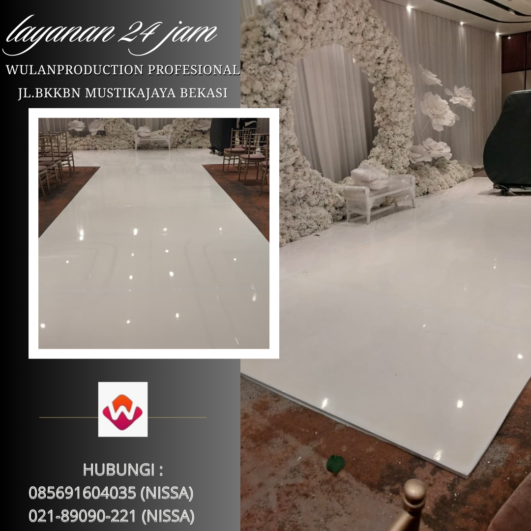 Sewa Flooring Melaminto Putih Untuk Wedding & Event Jakarta