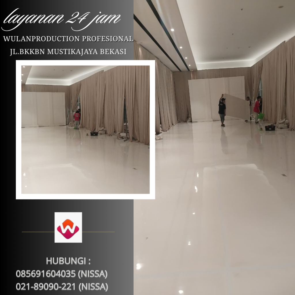 Sewa Flooring Melaminto Putih Untuk Wedding & Event Jakarta