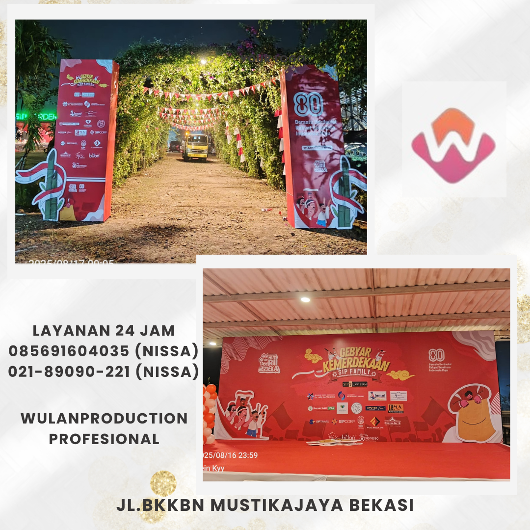 Sewa Panggung Cover Karpet,Gate Custom,Meja Kursi Bogor
