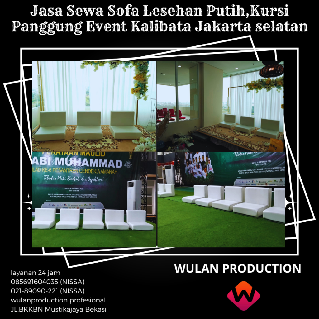 Jasa Sewa Sofa Lesehan Putih,Kursi Panggung Event Kalibata Jakarta Selatan