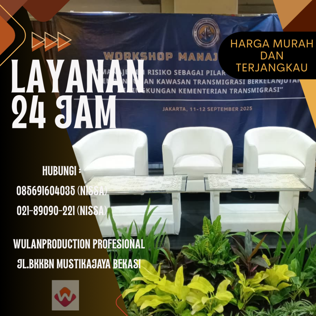 Jasa Sewa Sofa Oval Putih Single Jakarta